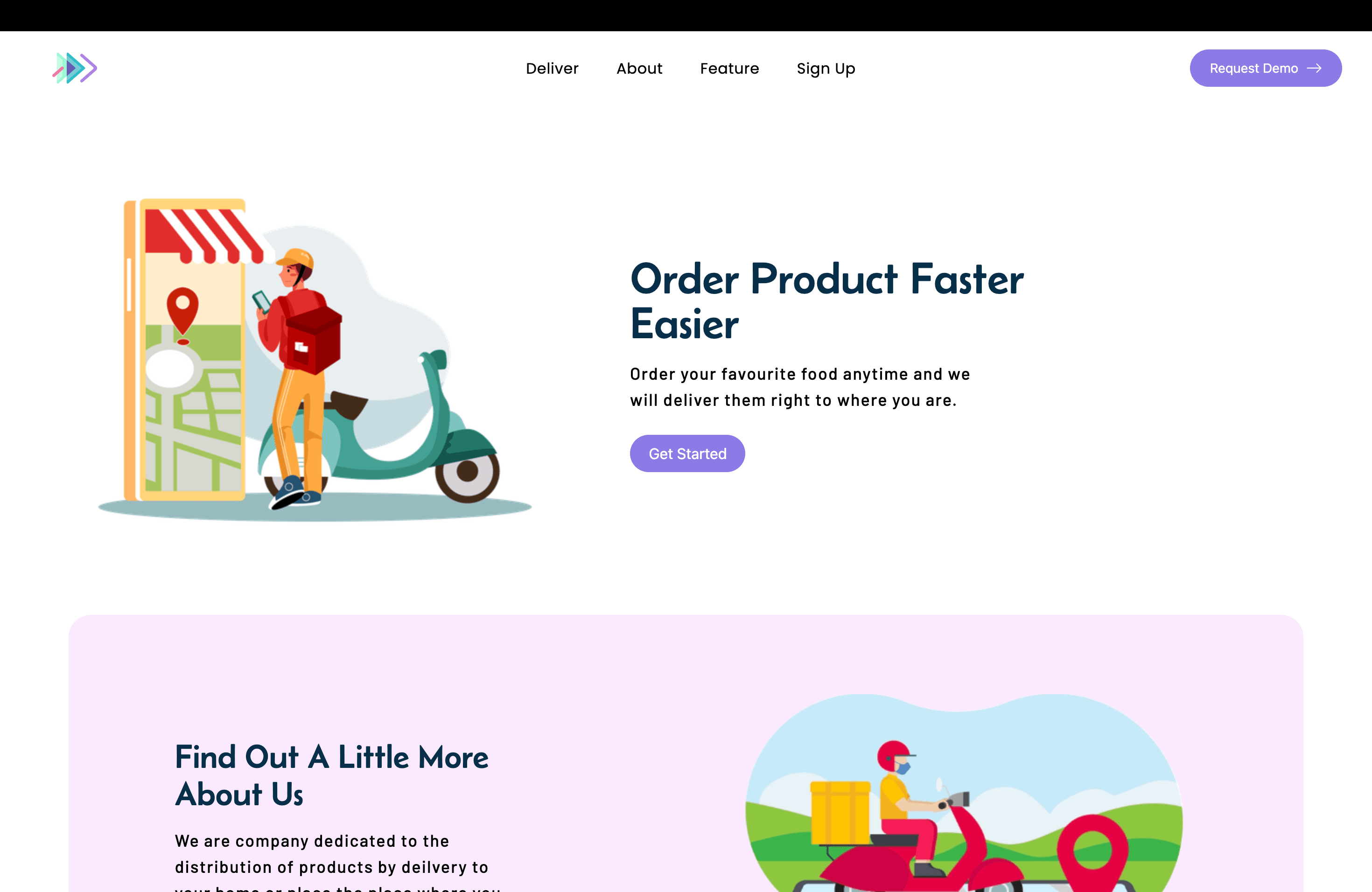 DoorDash: Food Delivery Landing Page